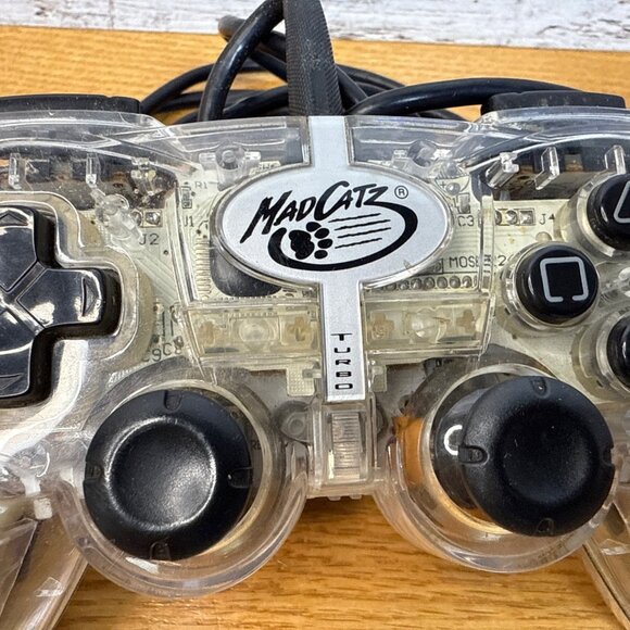 MadCatz Micro Clear Wired Controller for Sony PlayStation 2, PS2 - Picture 3 of 7